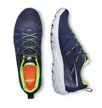 Mammut Trail-Laufschuhe Saentis Low GTX (wasserdicht) marineblau/lime Herren